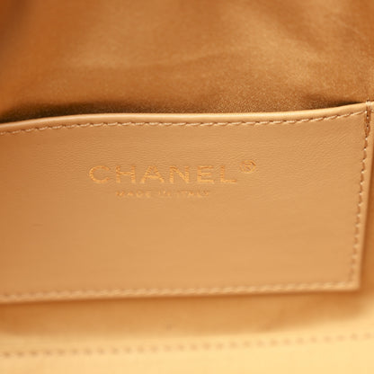 Chanel Suede Quilted Mini Chanel 25 Handbag Beige 6 of 11