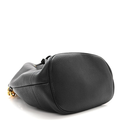 Prada Vitello Daino Bucket Bag Black 4 of 12