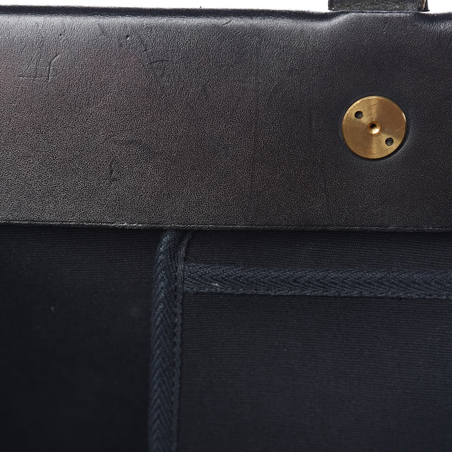 Hermes Toile Vache Hunter Herbag Cabas MM Black 9 of 20