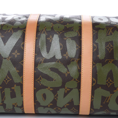 Louis Vuitton Graffiti Keepall 50 Kaki 9 of 12