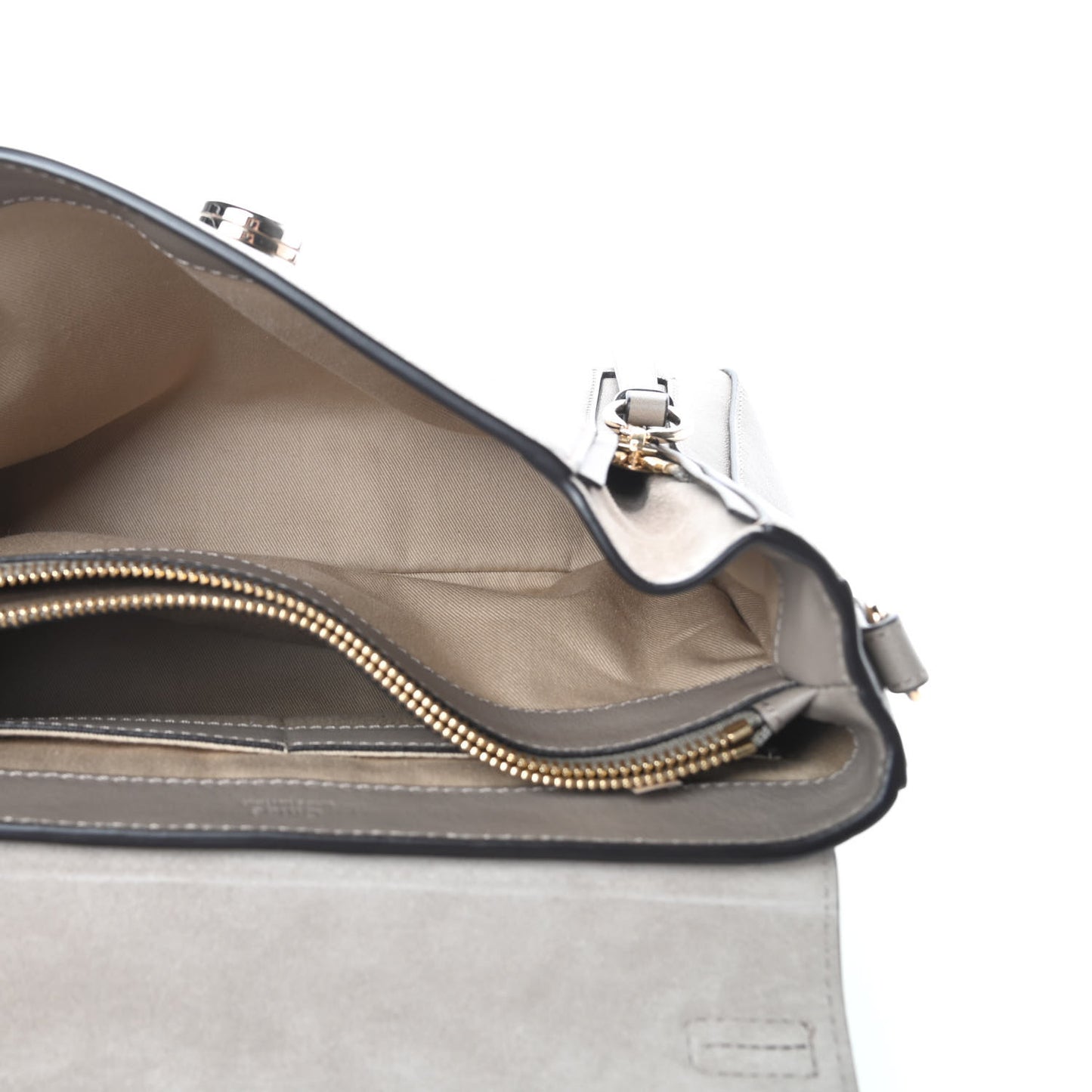 Calfskin Small Faye Day Shoulder Bag Motty Grey