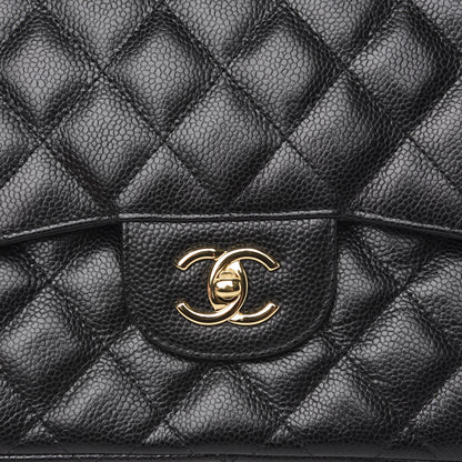 Chanel Caviar Quilted Jumbo Double Flap Black 10 of 10
