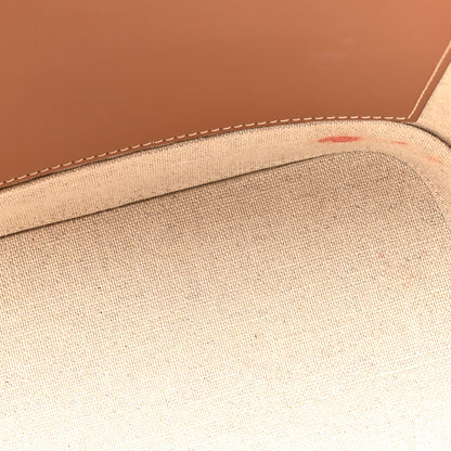 Celine Raffia Calfskin Cuir Triomphe Bucket Bag Natural Tan 5 of 11