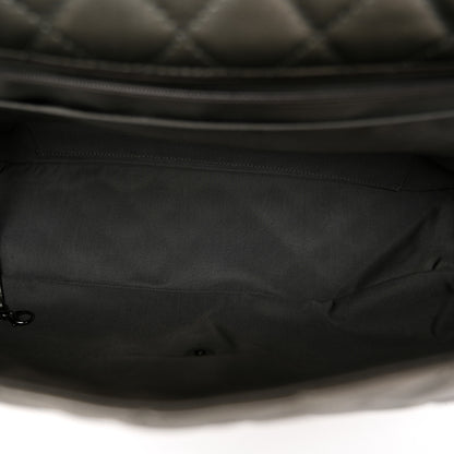 Chanel Metallic Calfskin Quilted Small XXL Travel Flap Bag Dark Silver 5 of 10