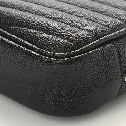 Saint Laurent Grain De Poudre Matelasse Monogram Mini Lou Camera Bag Black 10 of 10