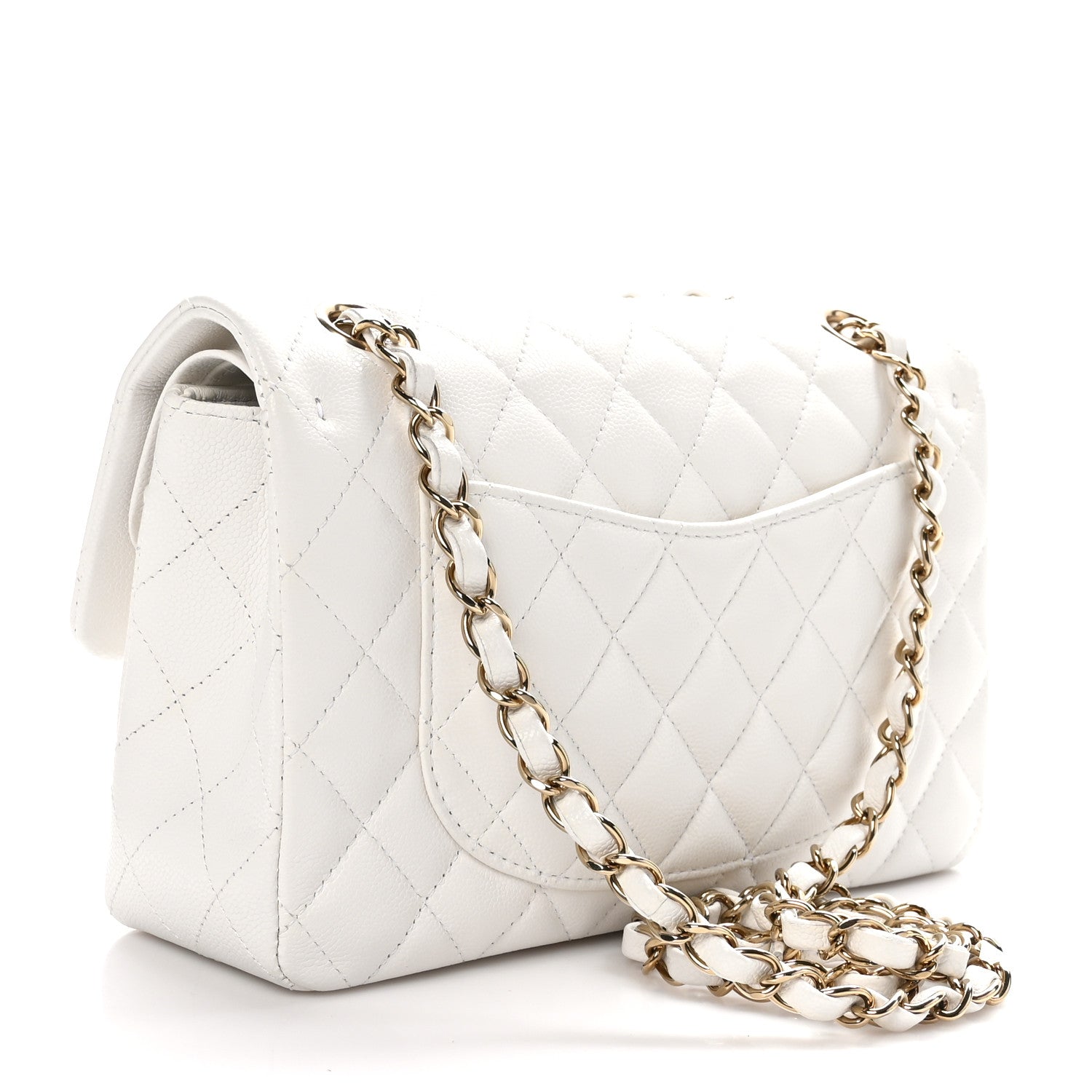 Chanel Caviar Quilted Small Double Flap White 3 of 11