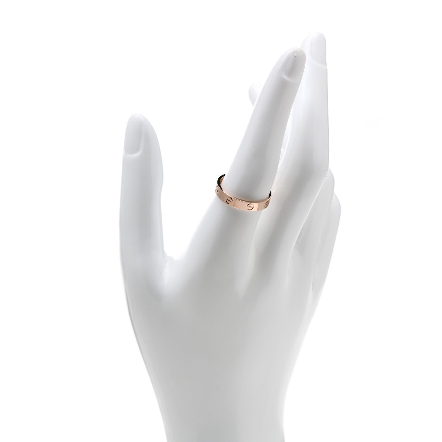 18K Pink Gold 3.5mm LOVE Wedding Band Ring 58 8.25