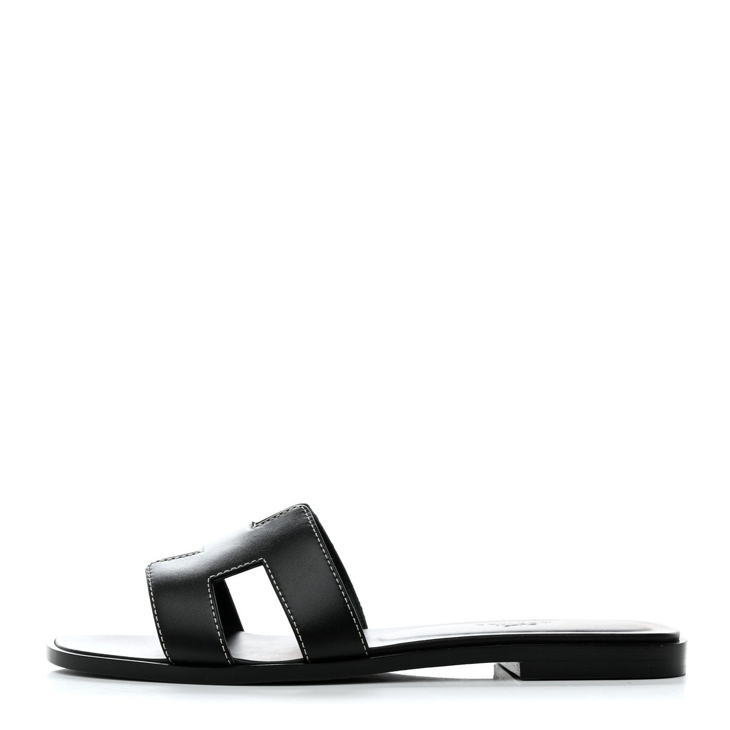 Box Calfskin Oran Sandals 37 Black