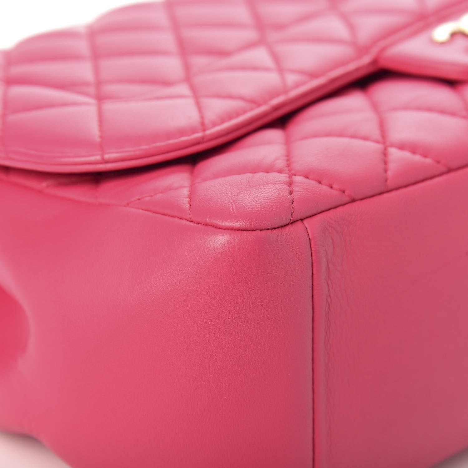 Chanel Lambskin Quilted Jumbo Mademoiselle Chic Flap Fuchsia 11 of 15