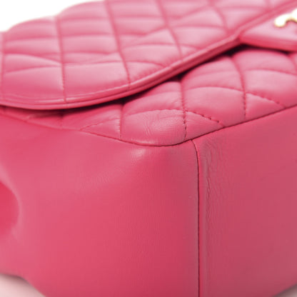 Chanel Lambskin Quilted Jumbo Mademoiselle Chic Flap Fuchsia 11 of 15