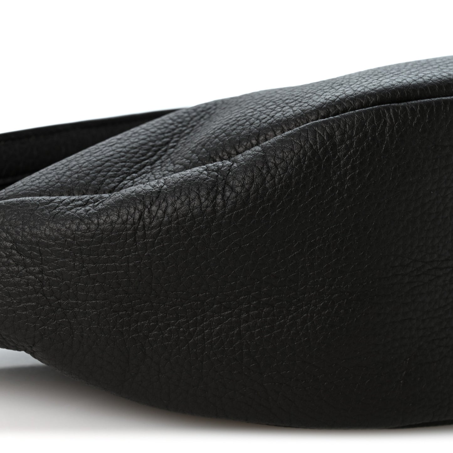 Grained Calfskin Small Slouchy Banana Bag Dark Brown