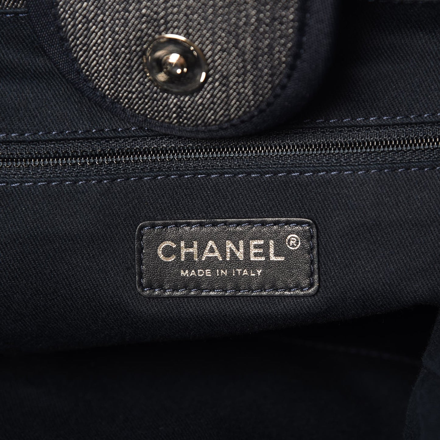 Denim Large Deauville Tote Dark Blue