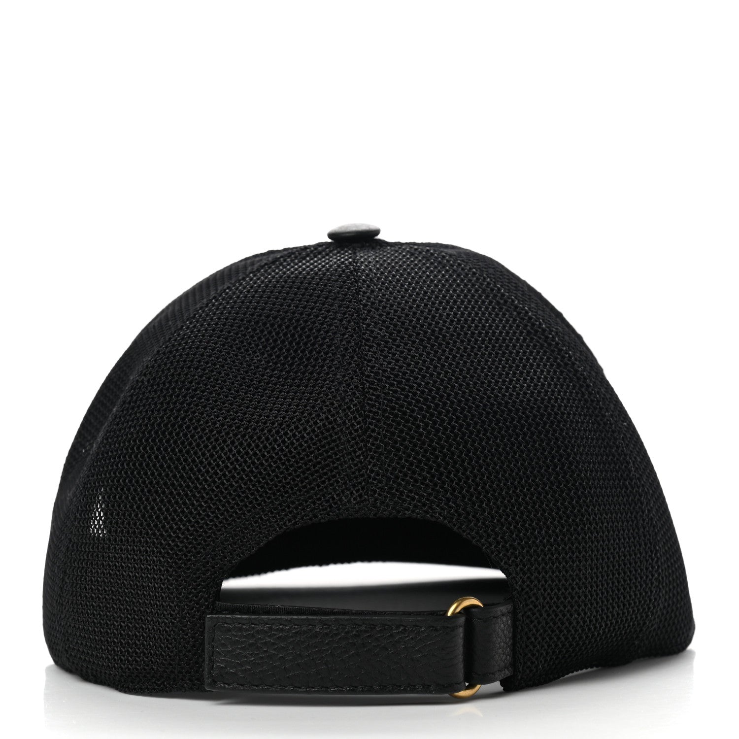 Gucci Grained Calfskin Logo Baseball Hat L Black 6 of 9
