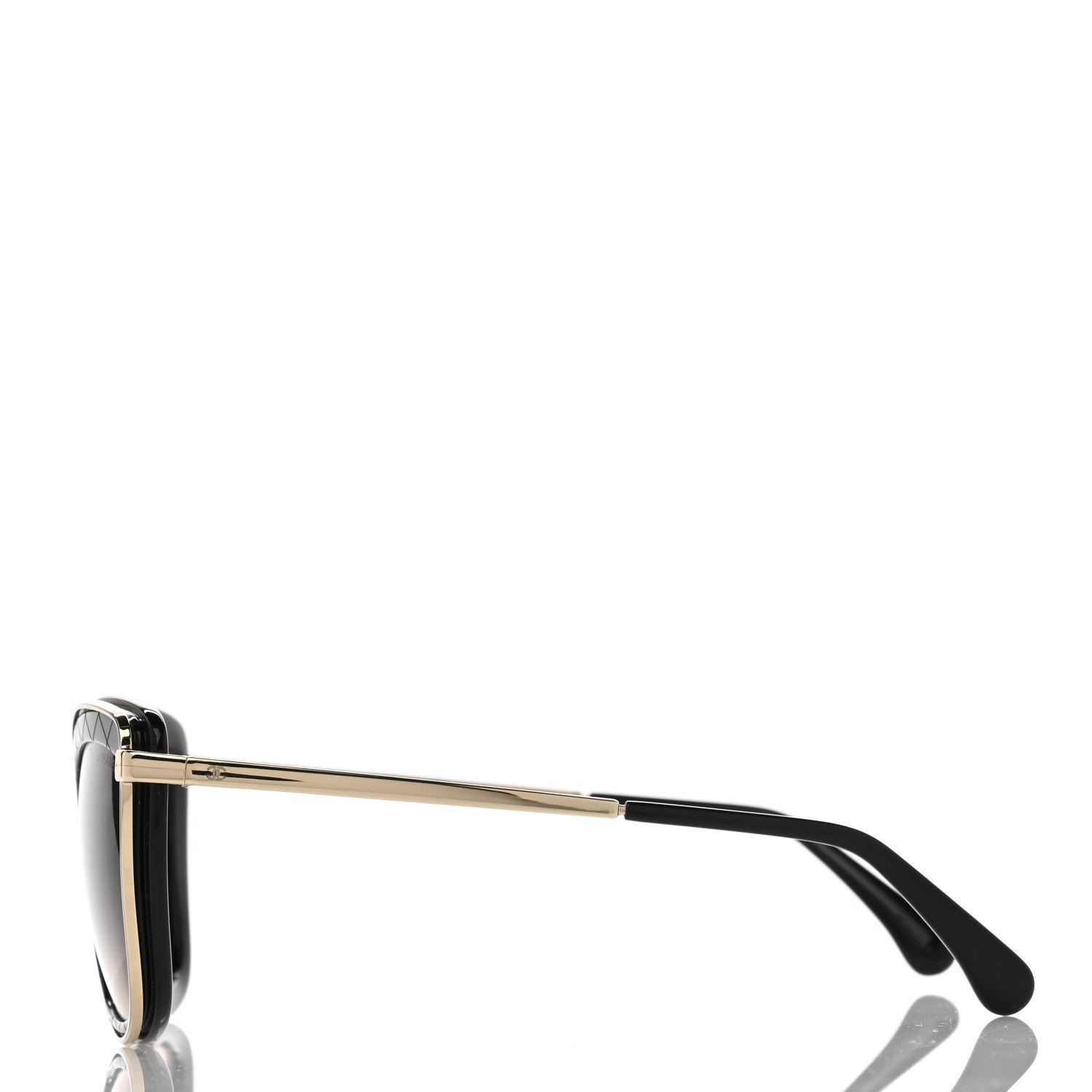 Chanel Acetate Quilted Metal Butterfly Sunglasses 4238-A Black 3 of 8