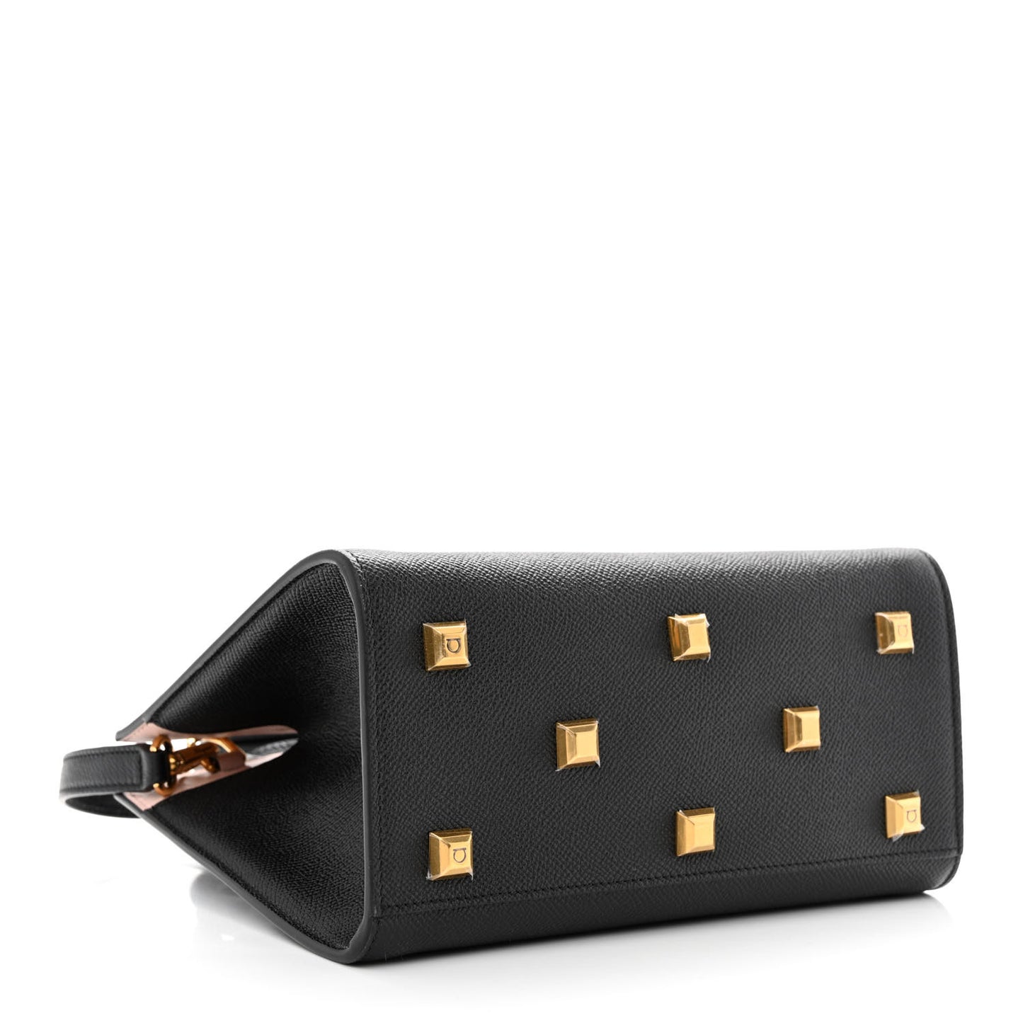 Calfskin Small The Studio Box Bag Black