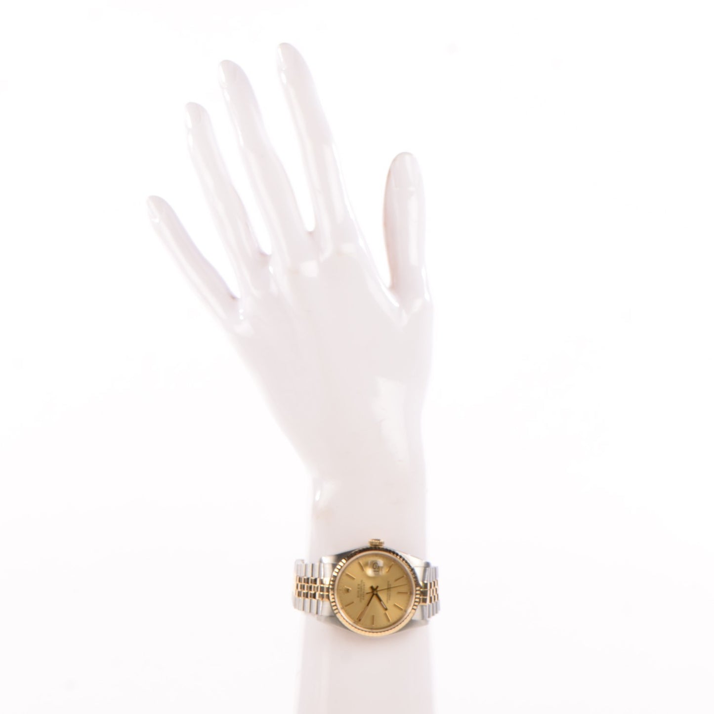 Stainless Steel 18K Yellow Gold 36mm Oyster Perpetual Datejust Watch Champagne 16233