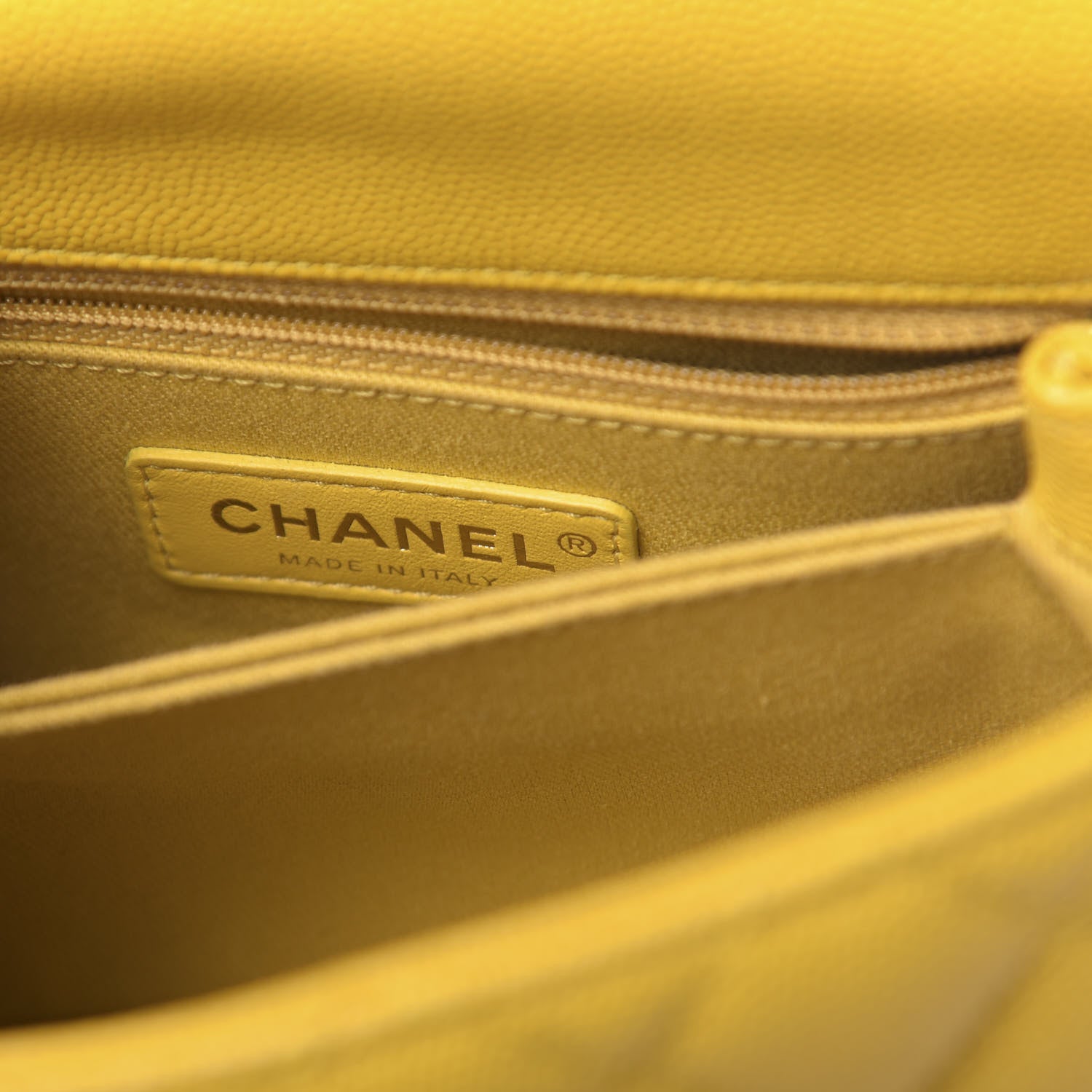 Chanel Caviar Quilted Mini Coco Handle Flap Yellow 7 of 12