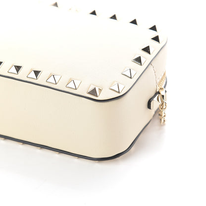 Valentino Garavani Calfskin Small Rockstud Chain Camera Crossbody Bag Ivory 7 of 8