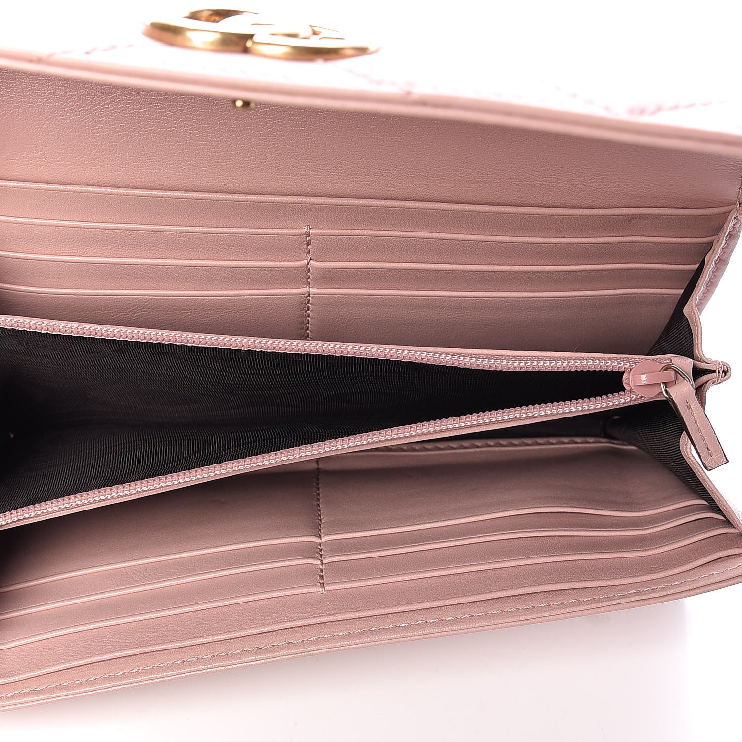 Gucci Calfskin Matelasse GG Marmont Continental Wallet Perfect Pink 5 of 7