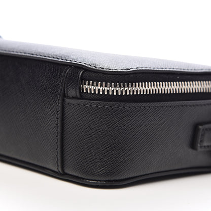 Prada Saffiano Travel Small Brique Crossbody Bag Black 9 of 11