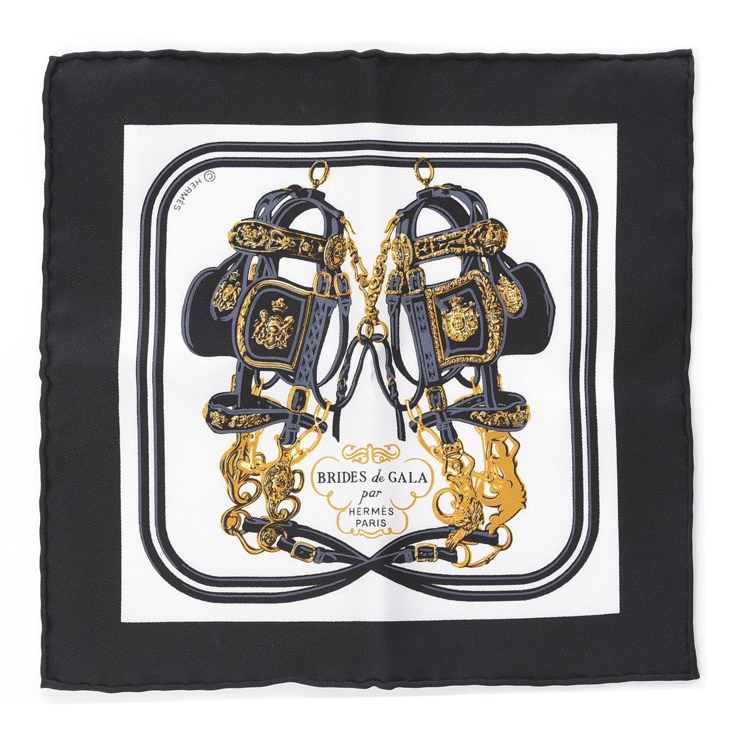 Silk Brides de Gala Nano Scarf 20 Black White Or