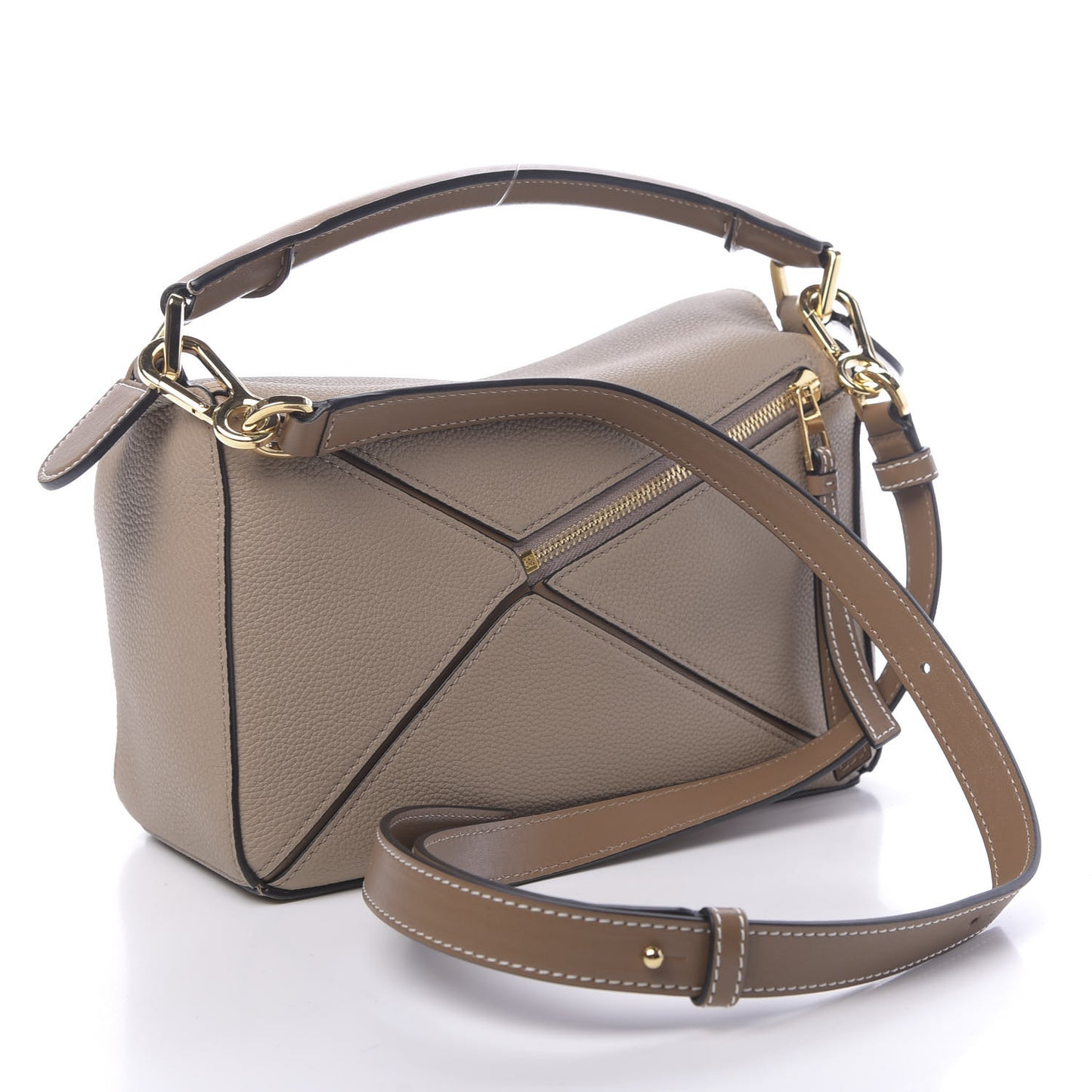 Grained Calfskin Small Puzzle Bag Sand Mink