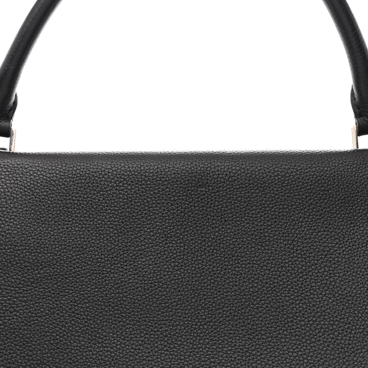 Drummed Calfskin Suede Medium Trapeze Black