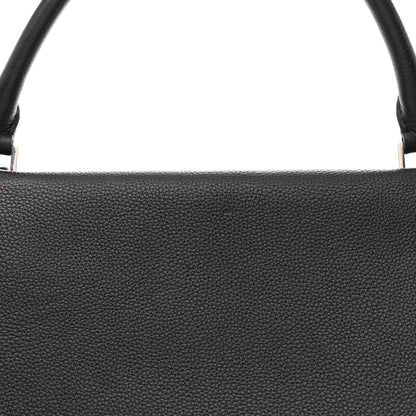 Celine Drummed Calfskin Suede Medium Trapeze Black 8 of 10