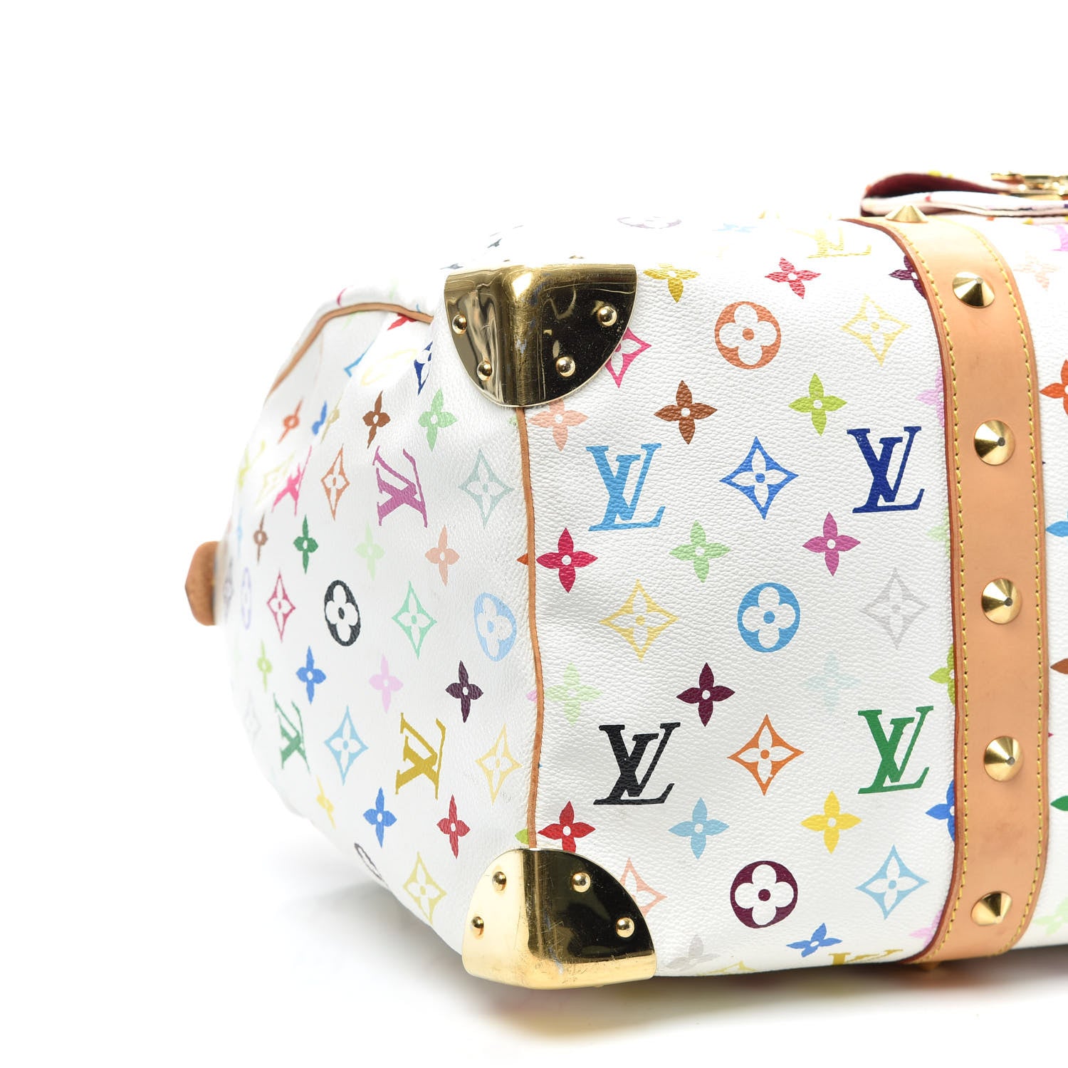 Louis Vuitton Monogram Multicolor Keepall 45 White 5 of 7