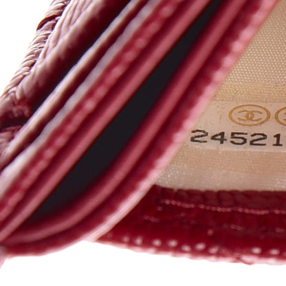 Chanel Caviar Quilted Card Holder Dark Red 8 of 9