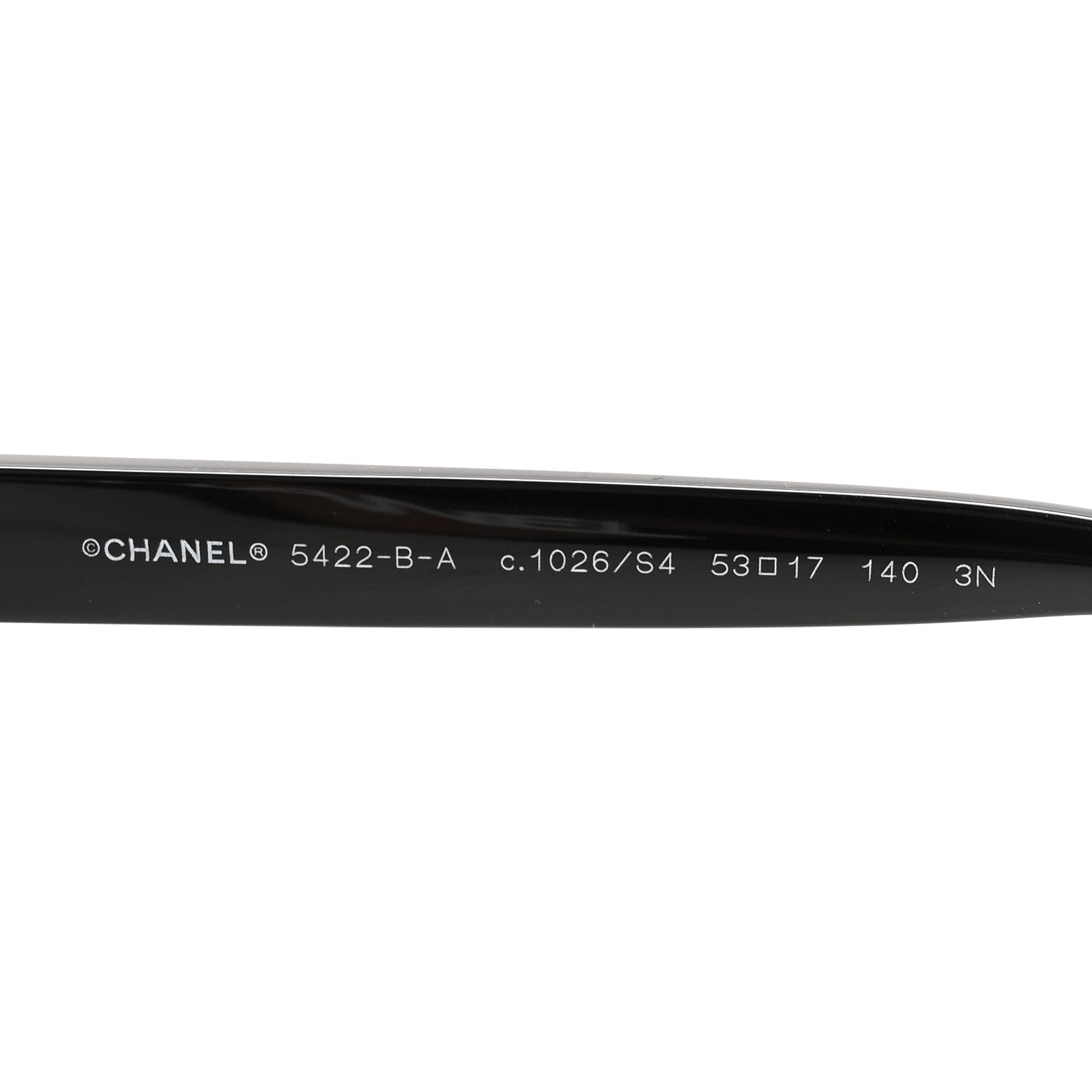 Chanel Acetate Strass Square Sunglasses 5422-B-A Black White 5 of 8