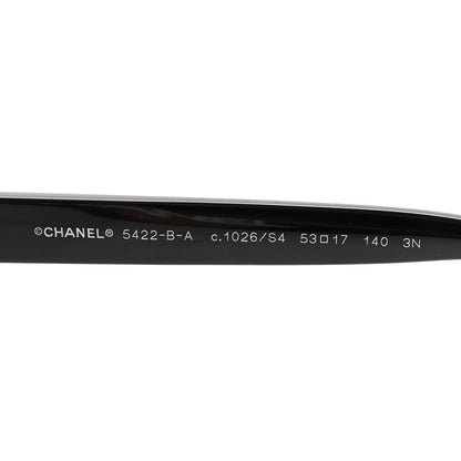 Chanel Acetate Strass Square Sunglasses 5422-B-A Black White 5 of 8
