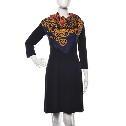 Chanel Silk Chain Scarf Navy Multicolor 2 of 6