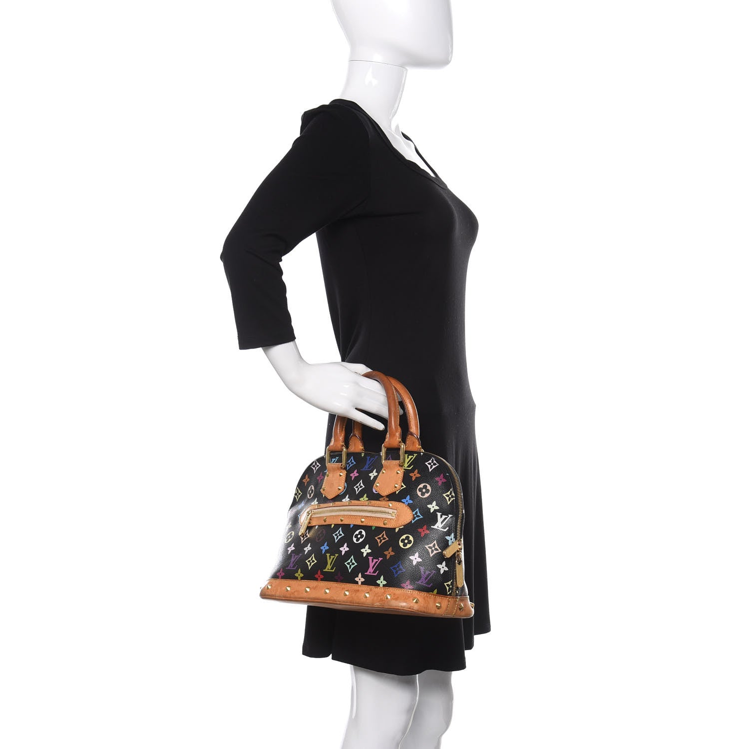 Louis Vuitton Monogram Multicolor Alma Black 2 of 13