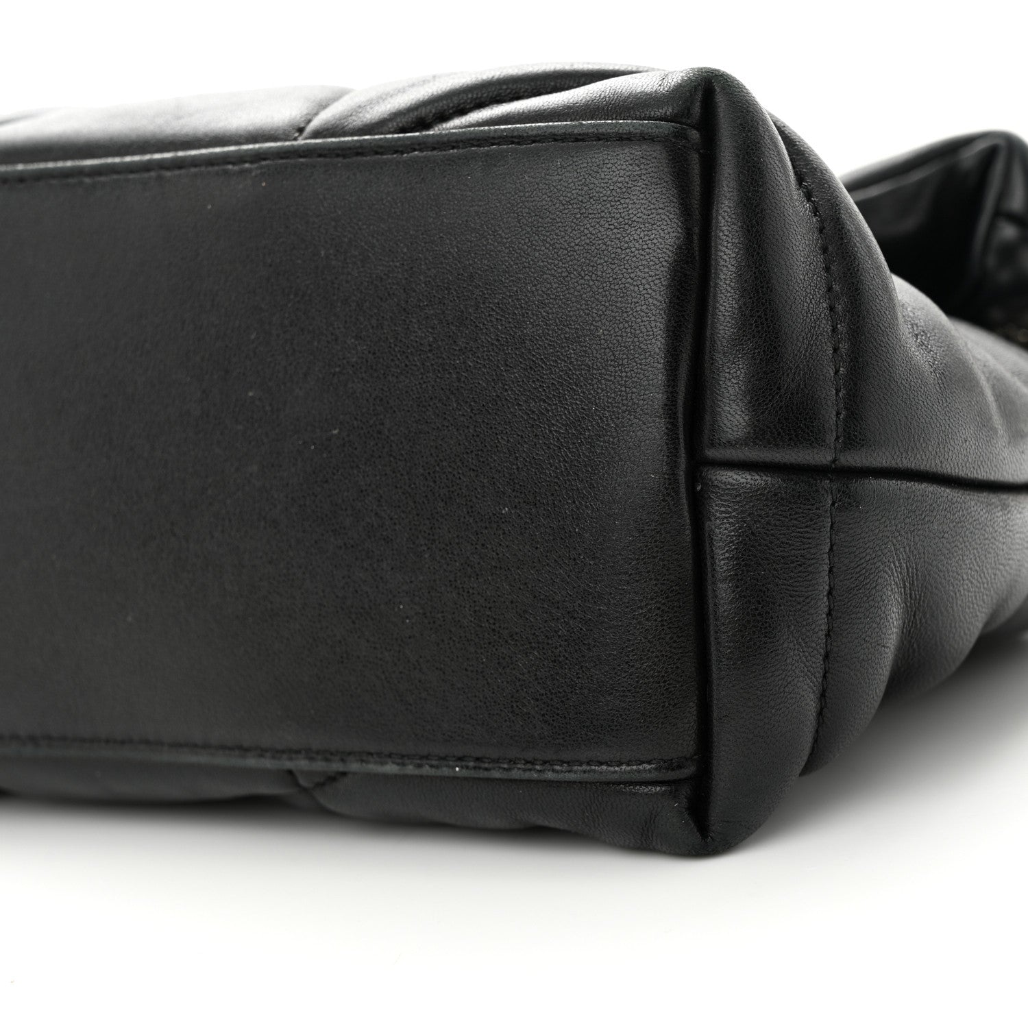 Saint Laurent Lambskin Quilted Small Loulou Puffer Monogram Chain Satchel Black 10 of 11