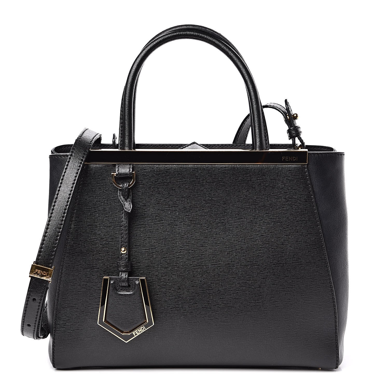 Fendi Vitello Elite Petite 2Jours Tote Black 1 of 14