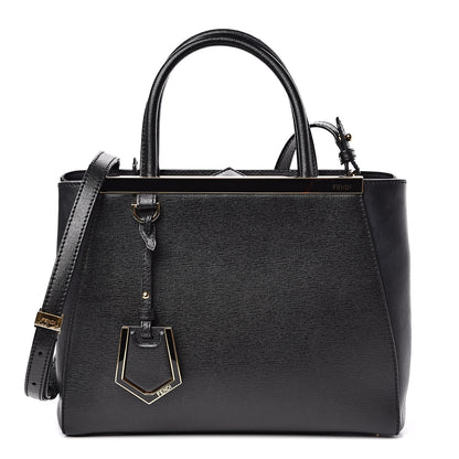 Fendi Vitello Elite Petite 2Jours Tote Black 1 of 14