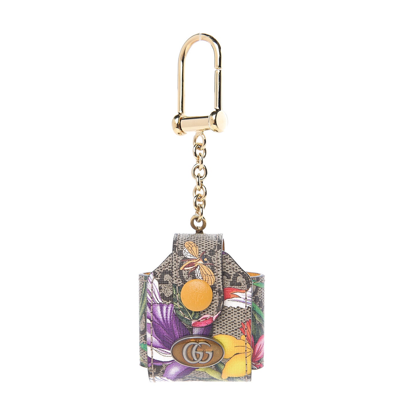 GG Supreme Monogram Flora Ophidia Airpod Case Beige