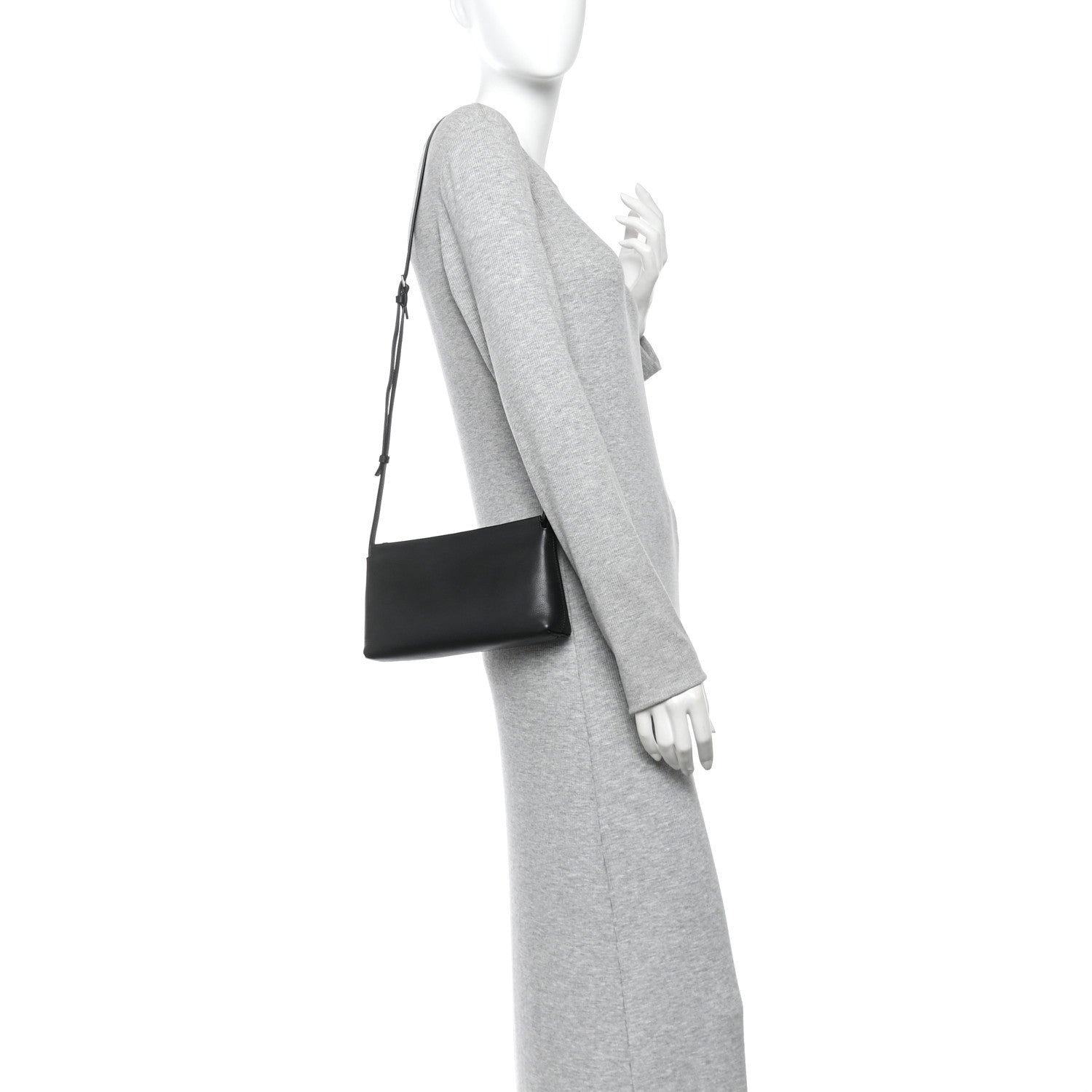 The Row Grained Calfskin Rene Crossbody Black 2 of 9
