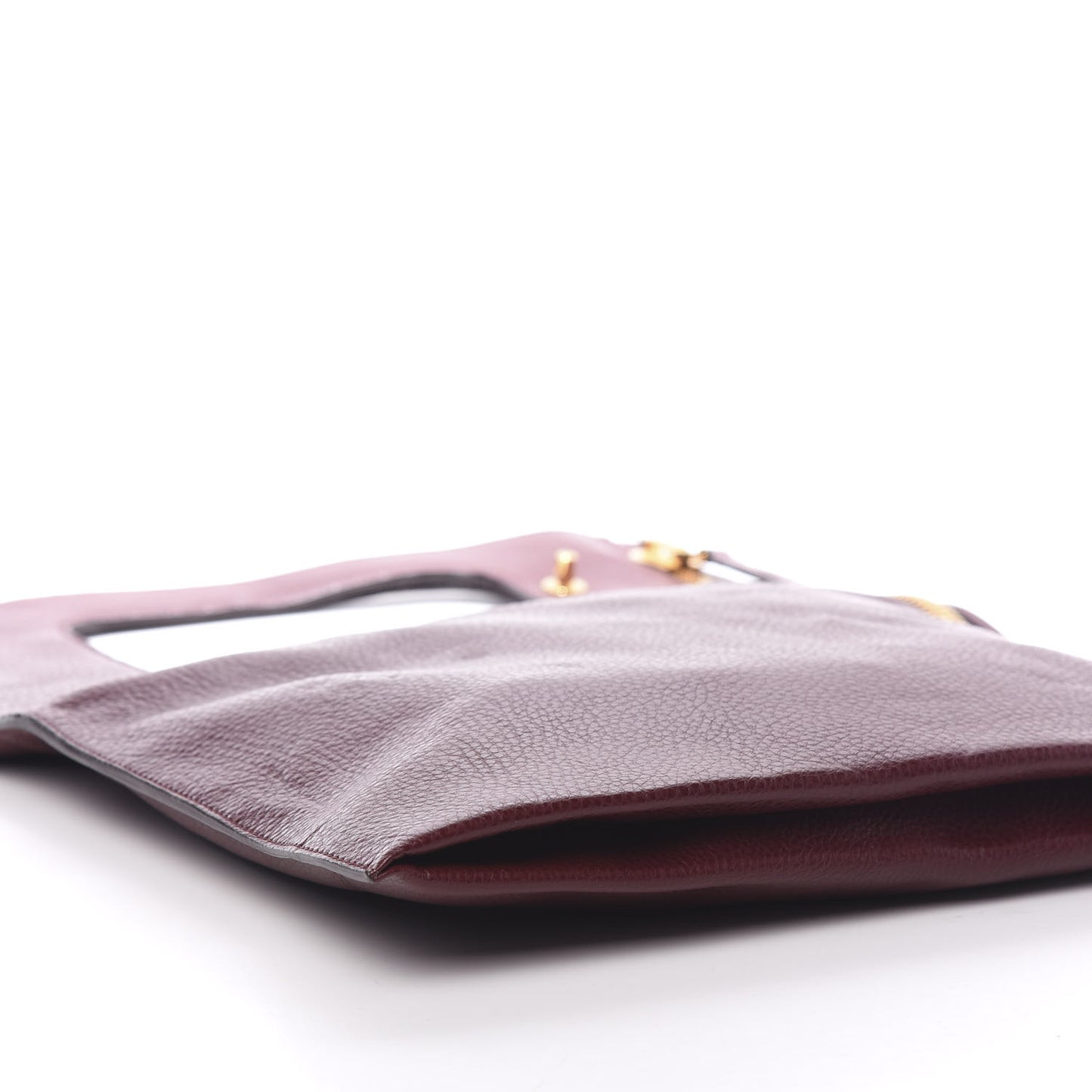Ramskin Large Alix Padlock Zip Shoulder Bag Wine