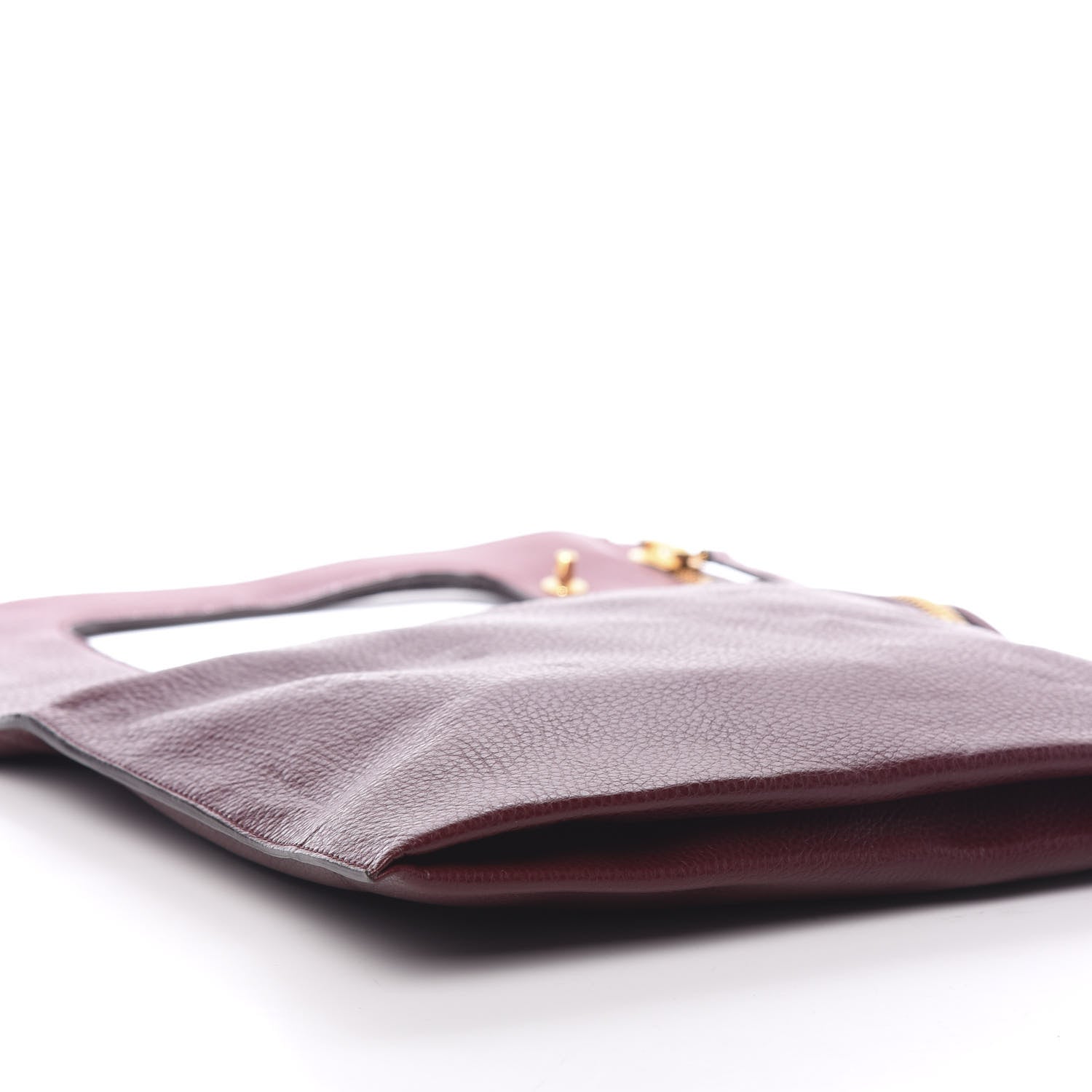 Tom Ford Ramskin Large Alix Padlock Zip Shoulder Bag Wine 10 of 11