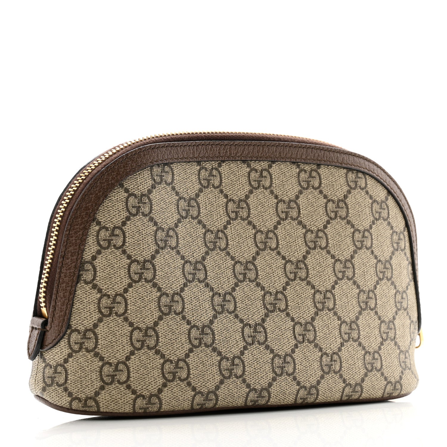 Gucci GG Supreme Monogram Textured Calfskin Web Large Ophidia Cosmetic Case Beige Ebony New Acero 3 of 11