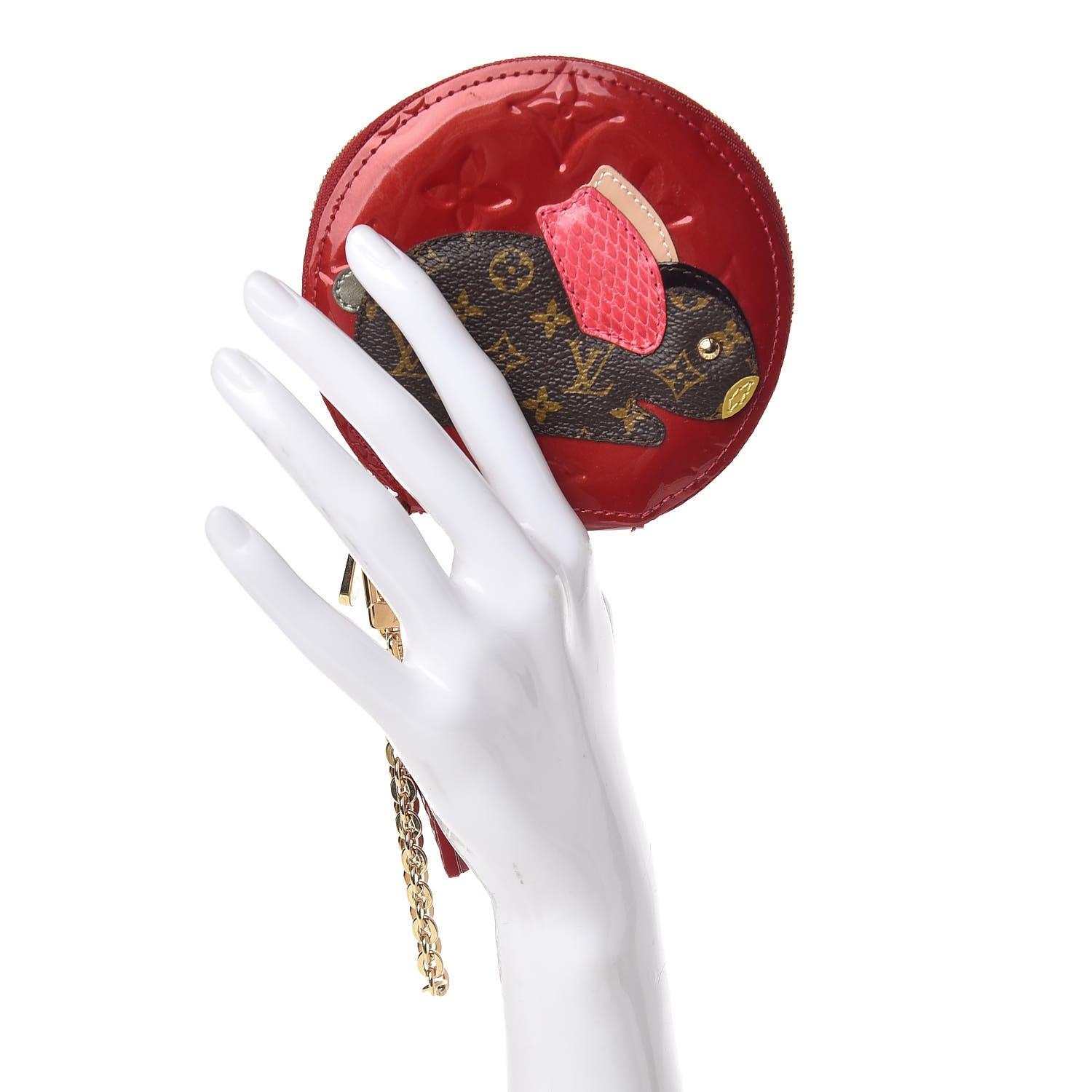 Louis Vuitton Vernis Animania Lapin Bunny Round Coin Purse Pomme D'Amour 2 of 6