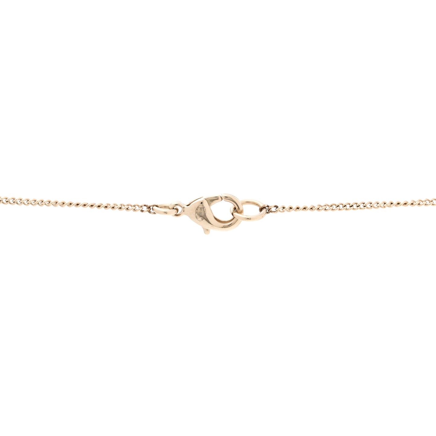 Metal CC Locket Necklace Gold