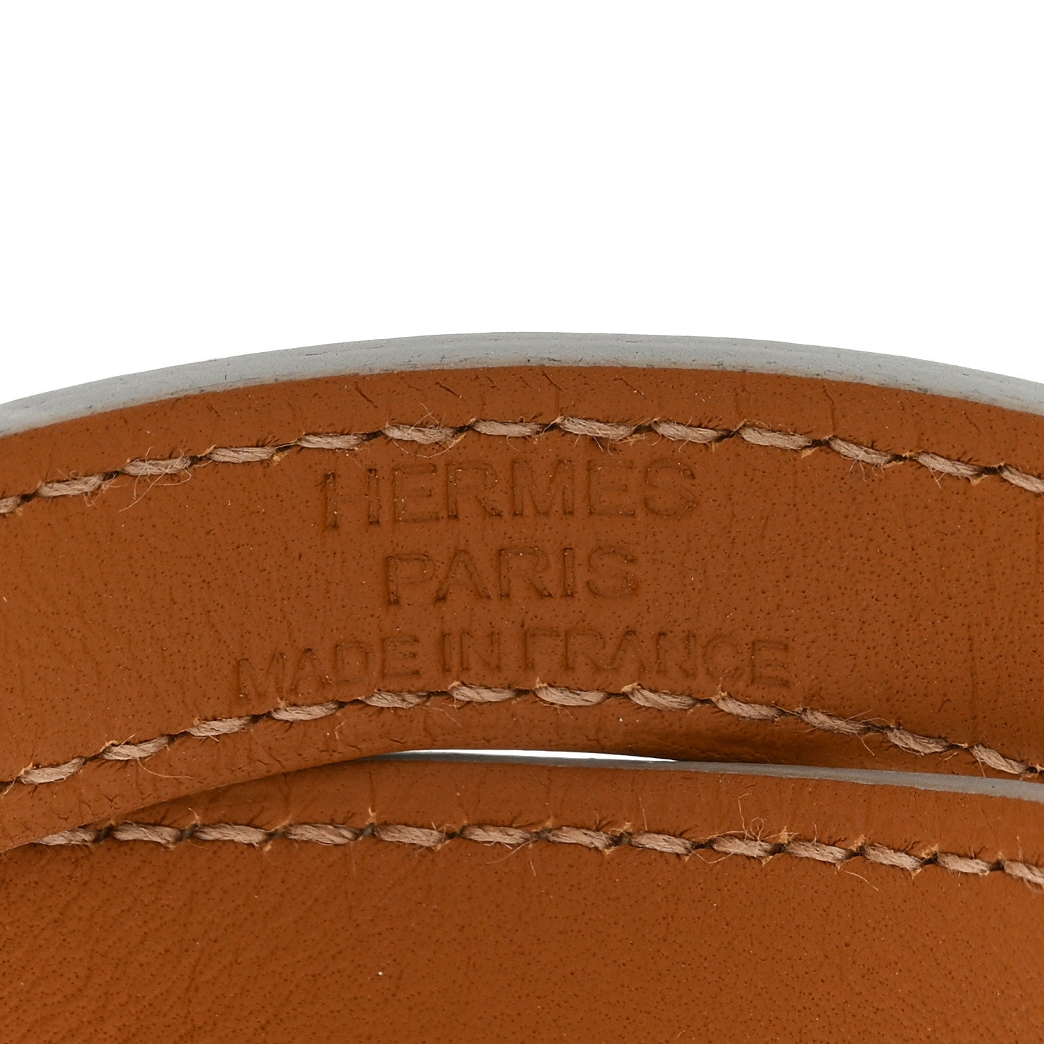 Hermes Epsom Kelly Double Tour Bracelet T2 Nata 4 of 5