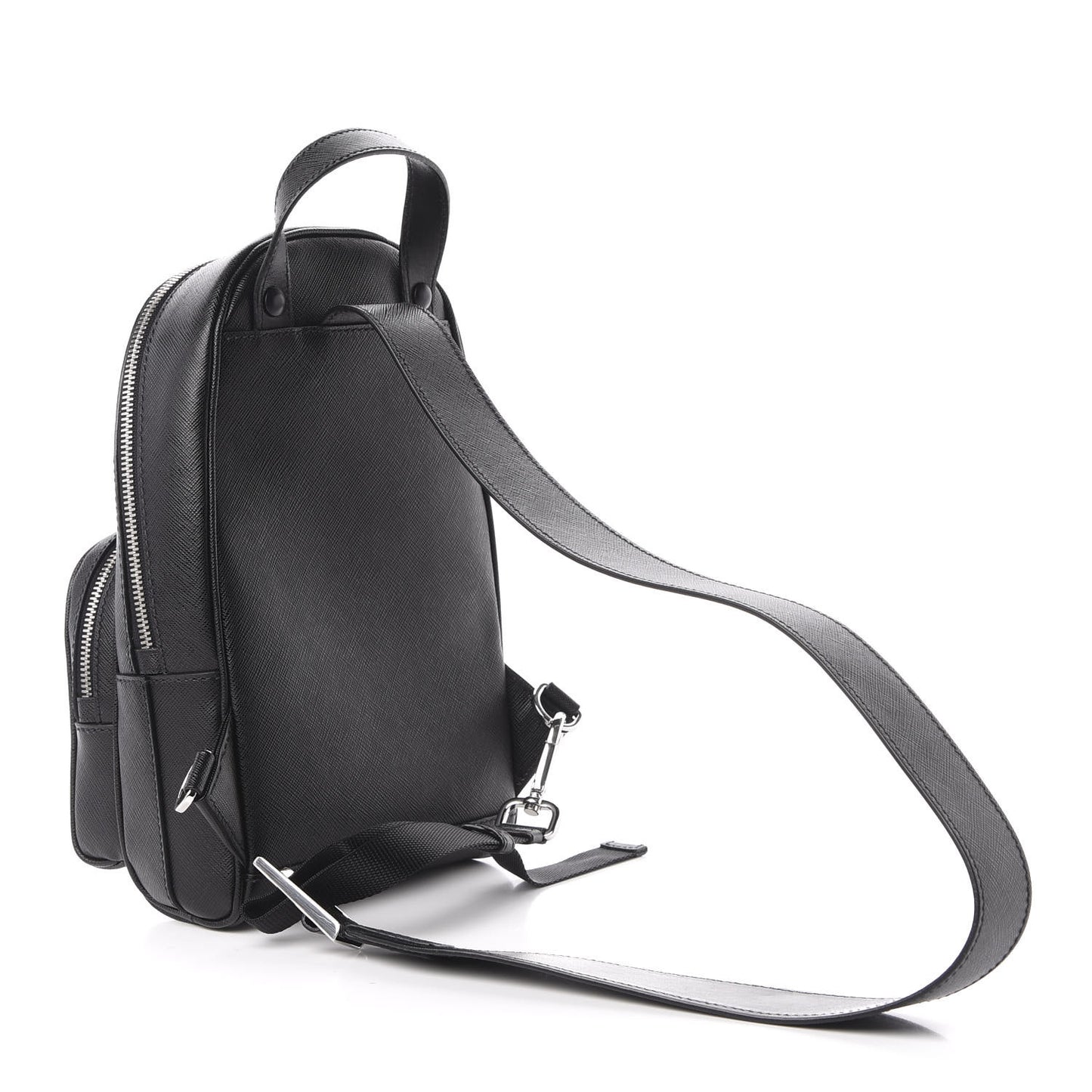 Saffiano Sling Backpack Black
