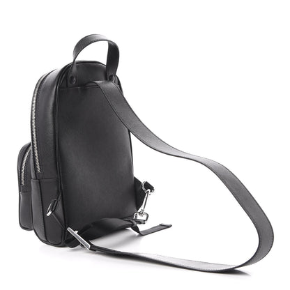 Prada Saffiano Sling Backpack Black 2 of 9