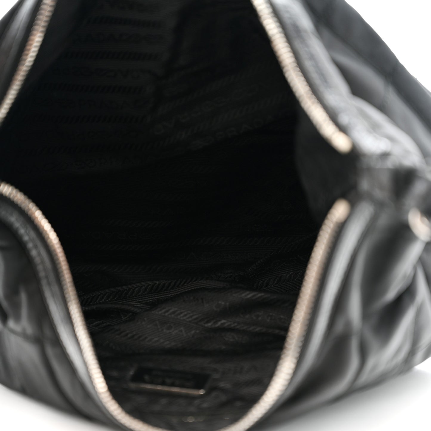Tessuto Nylon Quilted Shoulder Bag Black