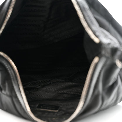 Prada Tessuto Nylon Quilted Shoulder Bag Black 5 of 10