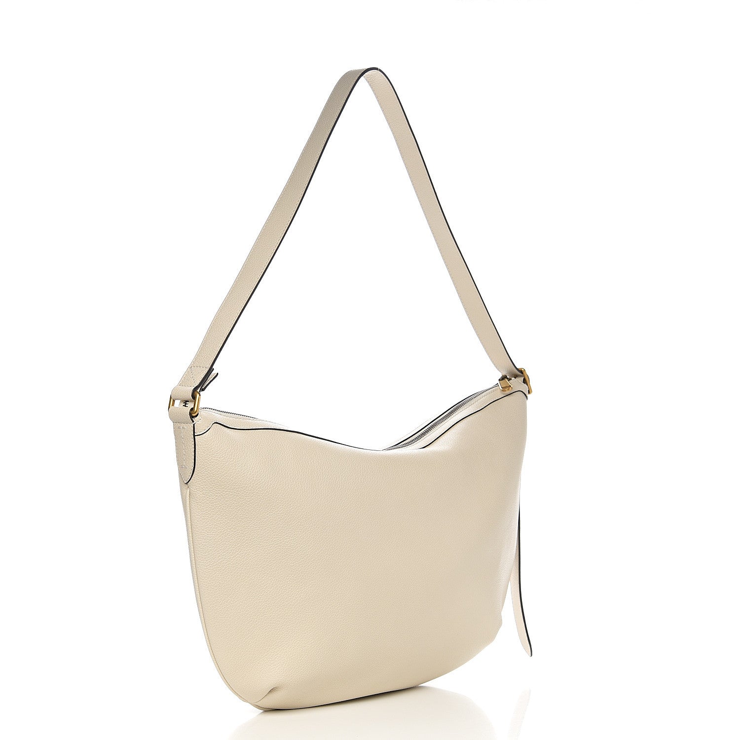 Gucci Grained Calfskin Logo Half Moon Hobo White 2 of 9